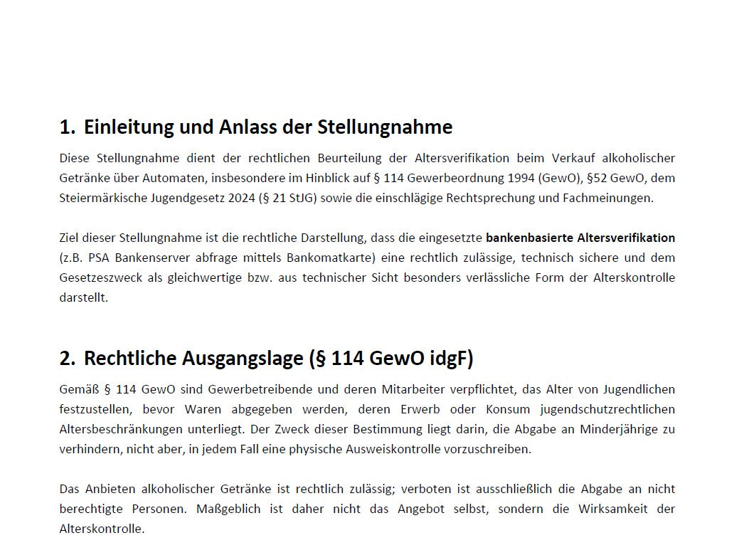 Whitepaper: Alkoholverkauf über Verkaufsautomaten (AT)