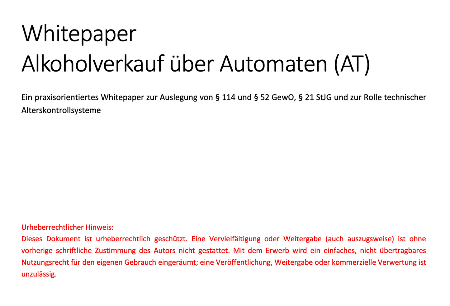 Whitepaper: Alkoholverkauf über Verkaufsautomaten (AT)